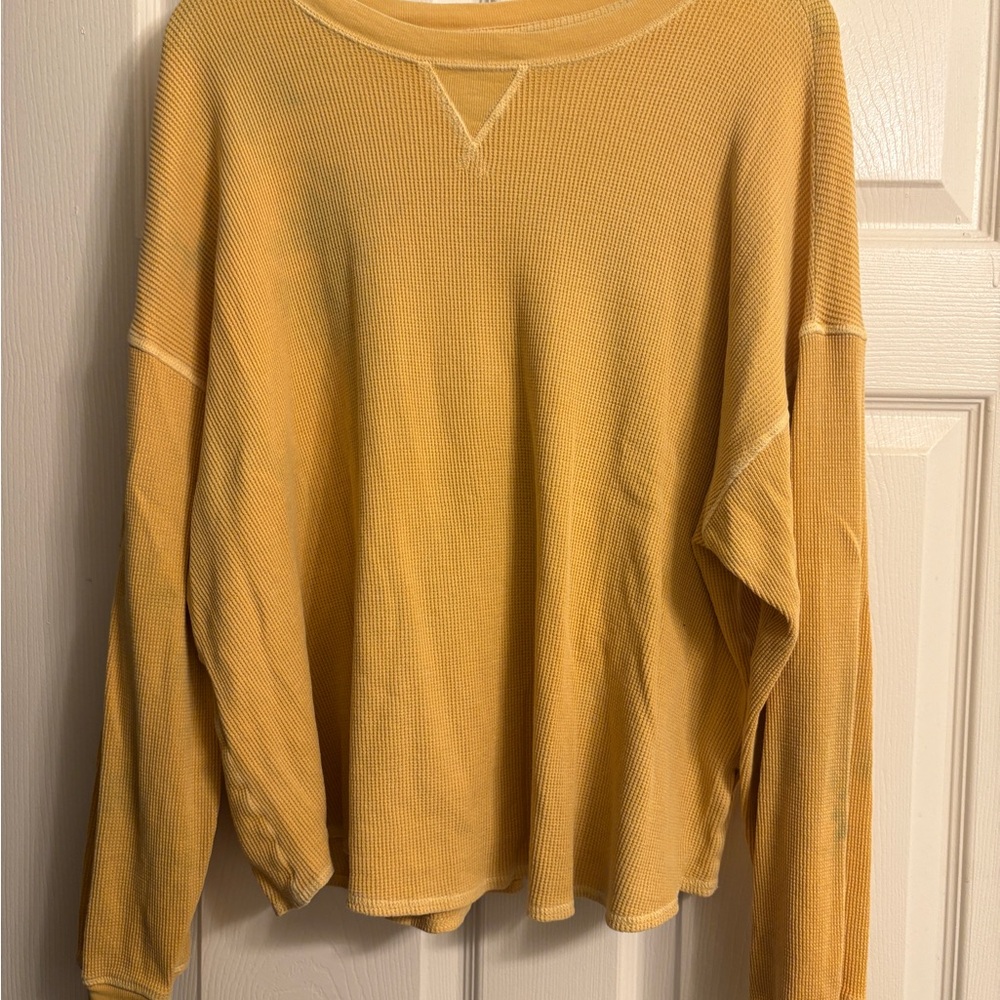 Old Navy Women's Long Sleeve Tee - Mustard Yellow